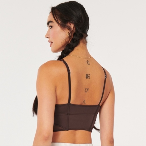 Dark Brown corset, GILLY HICKS MICRO-MODAL + MESH BUSTIER size XS - Picture 3 of 11